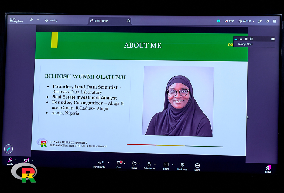 Bilikisu Wunmi Olatunji presenting